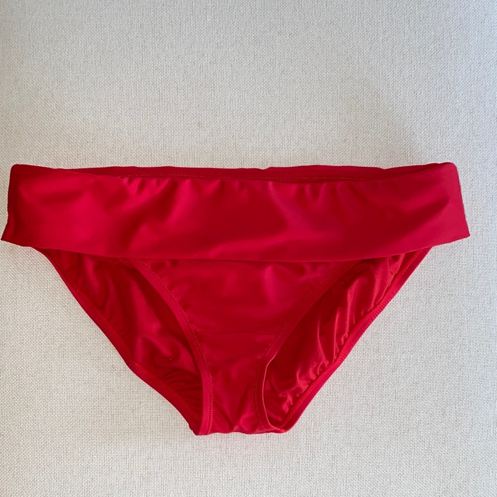 Bleu Rod Beattie Red Fold Over Detail Bikini Bottom Size 14